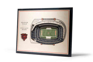 Chicago Bears 5-Layer Stadiumviews 3D Wall Art