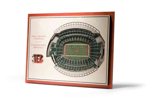Cincinnati Bengals 5-Layer Stadiumviews 3D Wall Art