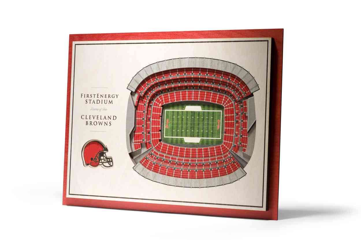 Cleveland Browns 5-Layer Stadiumviews 3D Wall Art
