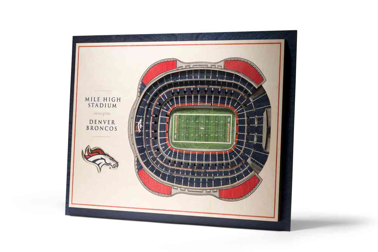 Denver Broncos 5-Layer Stadiumviews 3D Wall Art