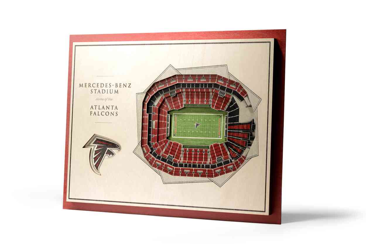 Atlanta Falcons 5-Layer Stadiumviews 3D Wall Art