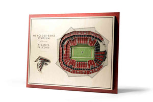 Atlanta Falcons 5-Layer Stadiumviews 3D Wall Art