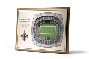 New Orleans Saints 5-Layer Stadiumviews 3D Wall Art