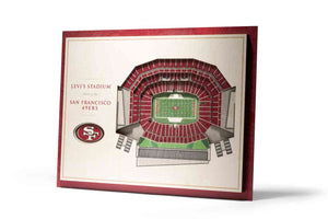 San Francisco 49ers 5-Layer Stadiumviews 3D Wall Art