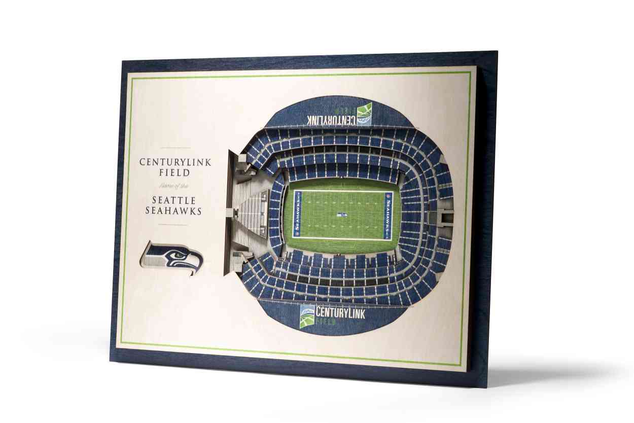 Seattle Seahawks 5-Layer Stadiumviews 3D Wall Art