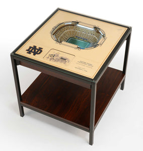 Notre Dame Fighting Irish 25-Layer Stadium Views Lighted End Table