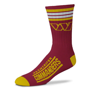 Washington Commanders 4 Stripe Deuce Sports Socks