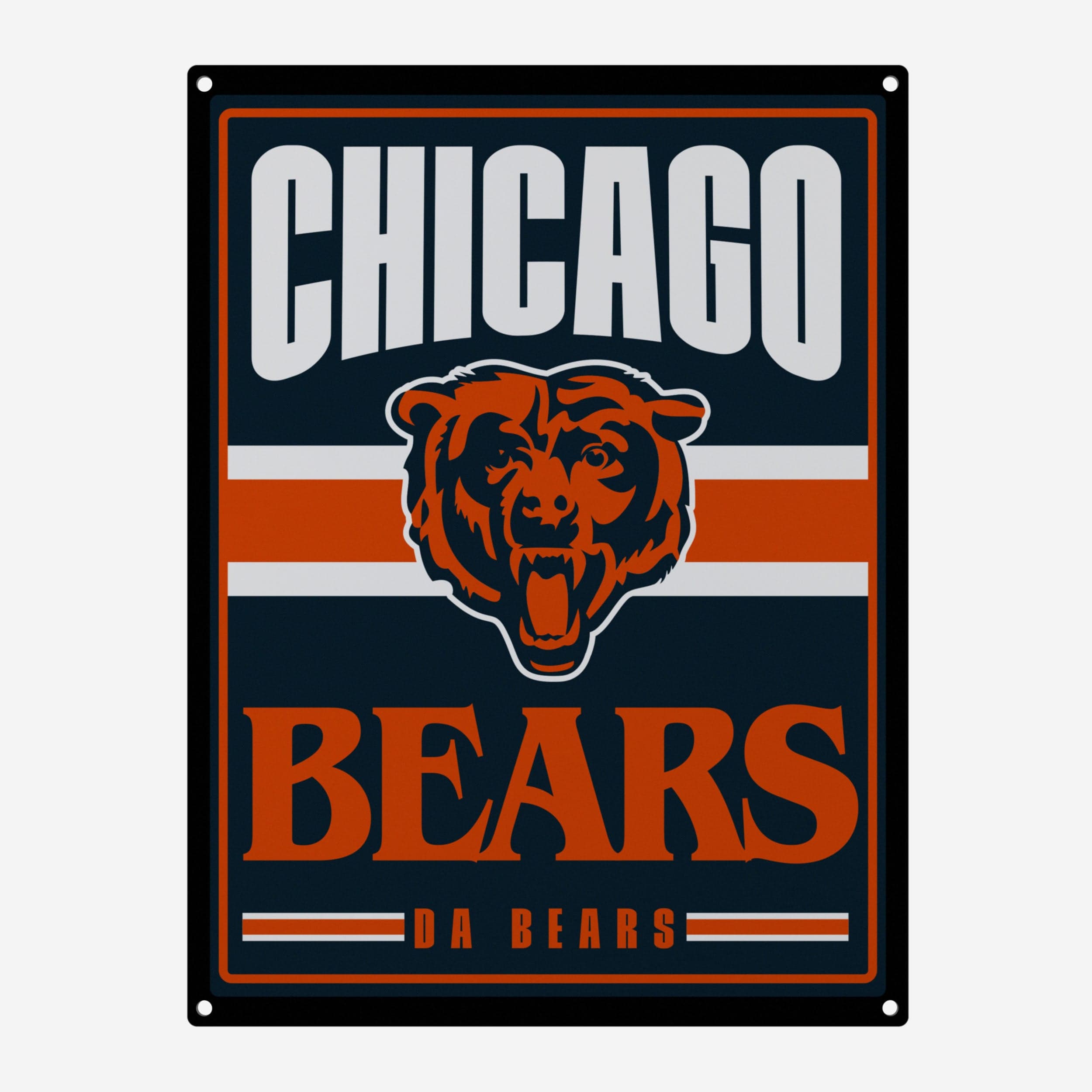 Chicago Bears Metal Tacker Wall Sign
