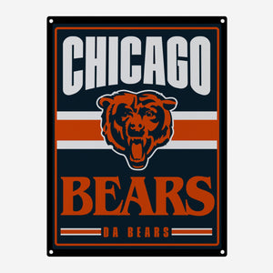 Chicago Bears Metal Tacker Wall Sign
