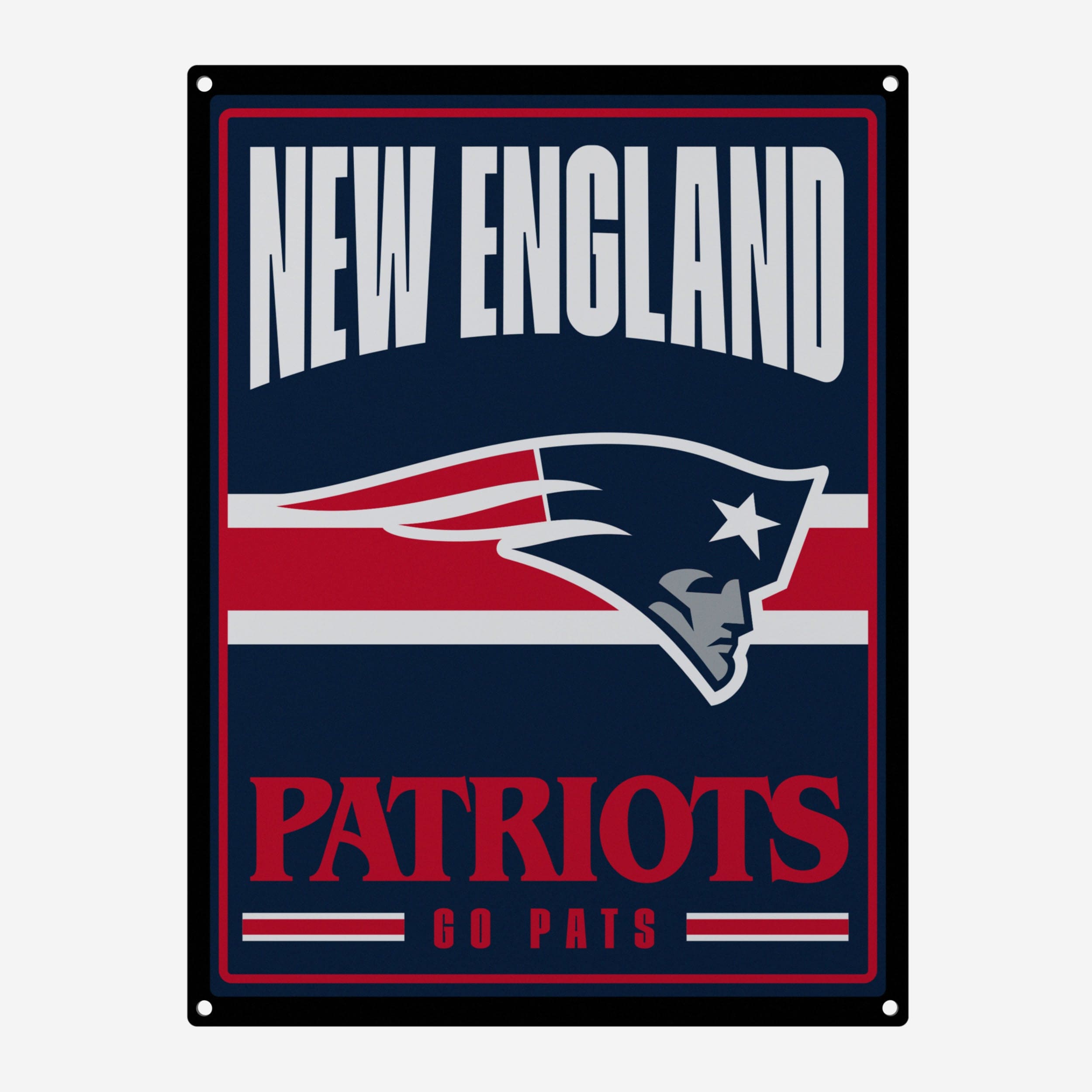 New England Patriots Metal Tacker Wall Sign