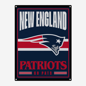 New England Patriots Metal Tacker Wall Sign