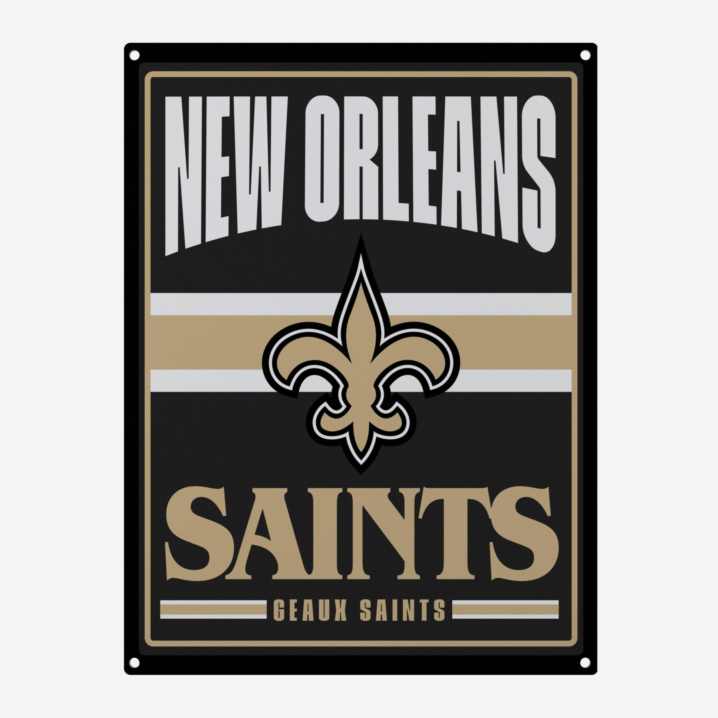 New Orleans Saints Metal Tacker Wall Sign