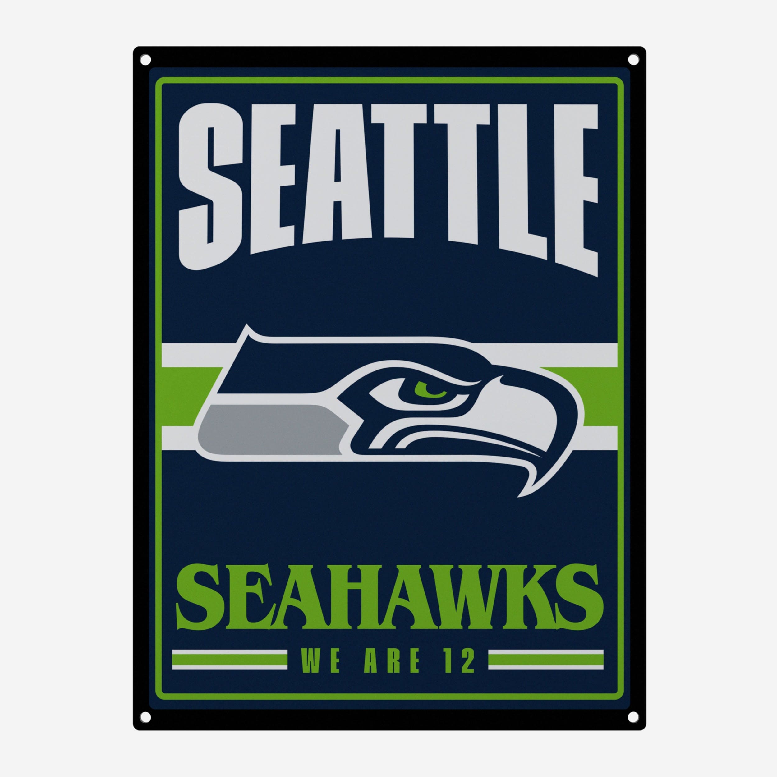 Seattle Seahawks Metal Tacker Wall Sign