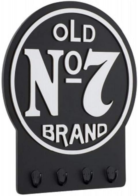 Jack Daniel's Old No. 7 Wall Key Rack Sign Whiskey 15" x 12" Bar Pub Mancave