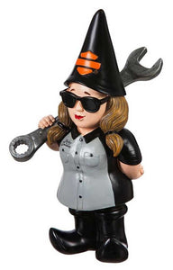 Harley-Davidson Mechanic Lady Garden Gnome