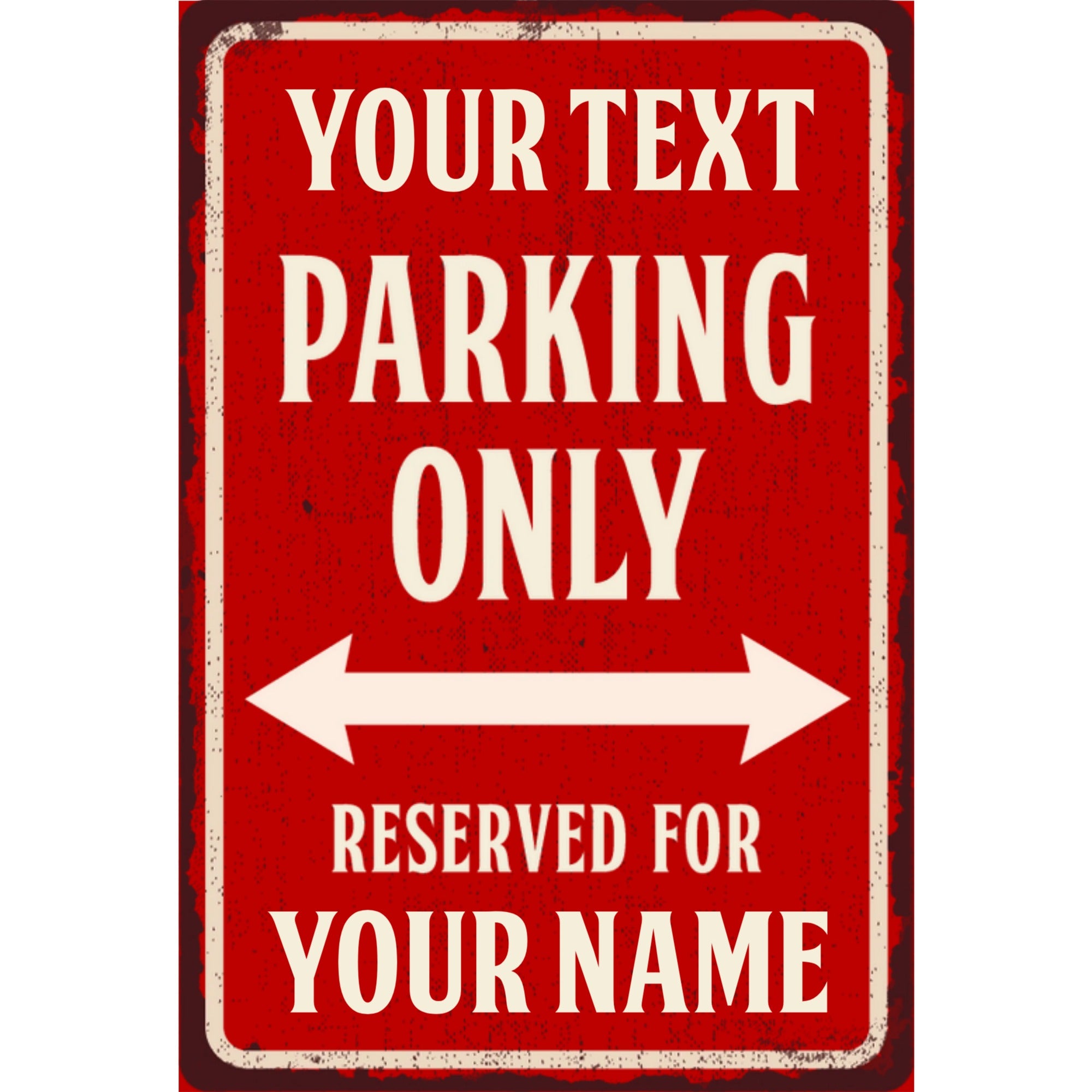 Personalized Reserved Parking Sign – Custom Name Vintage Parking Sign
