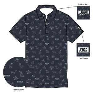 Busch Light - Repeat Navy Polo T-shirt