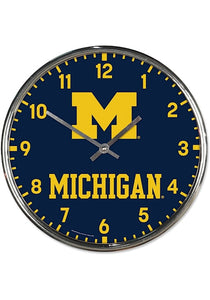 Michigan Wolverines Chrome Clocks