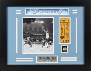 North Carolina Tar Heels Michael Jordan with Ticket Ring Frames