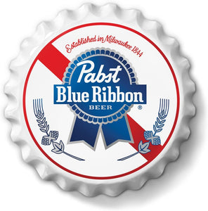 Pabst Blue Ribbon Scalloped metal signs