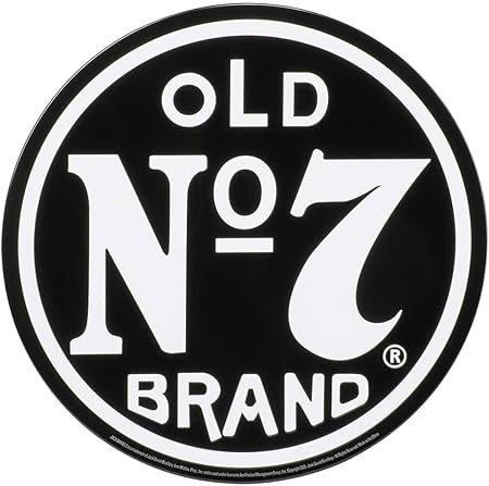 Jack Daniel's Vintage Old NO.7 Round Metal Tin Sign