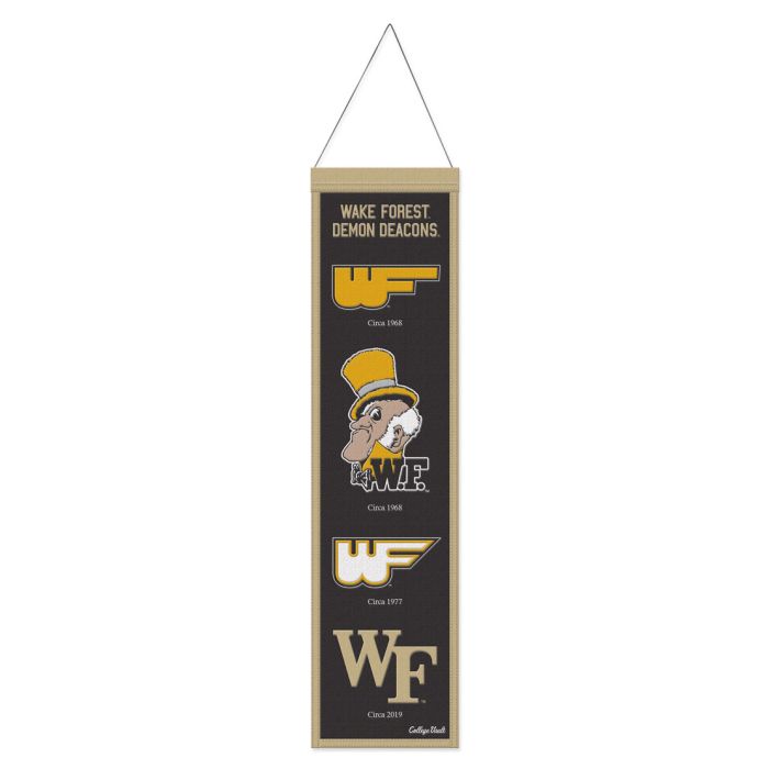 WAKE FOREST : WOOL BANNER 8" X 32"