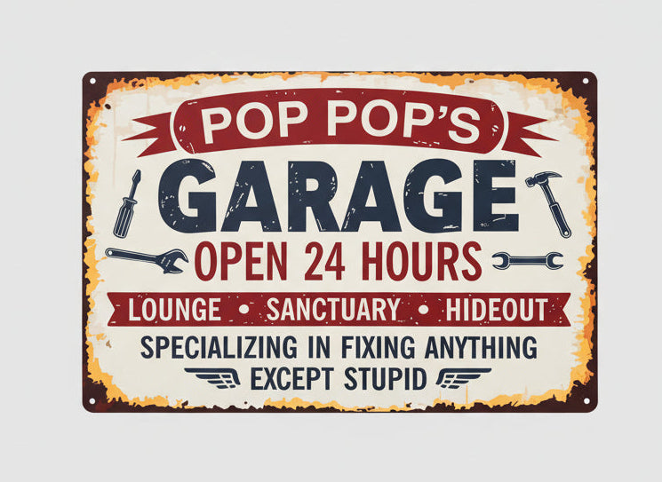 Pop Pop's Garage Open 24 Hours