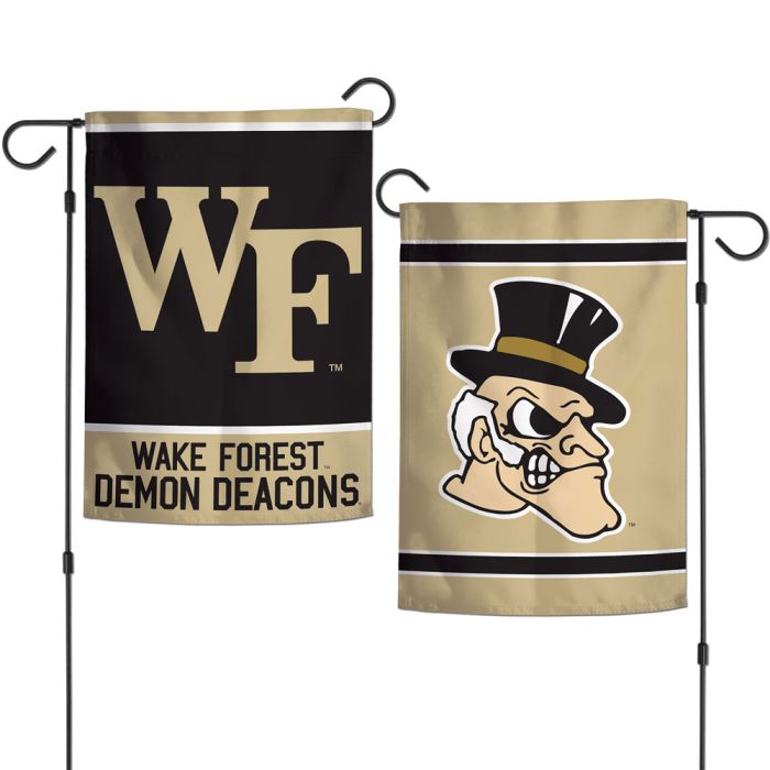 WAKE FOREST : GARDEN FLAGS 2 SIDED 12.5" X 18"