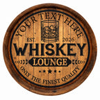 Personalized Whiskey Lounge Barrel Sign
