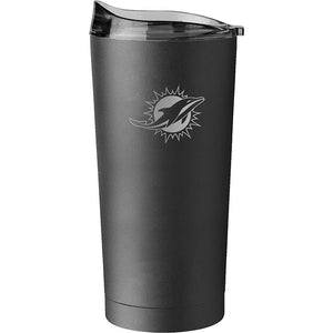 Miami Dolphins 20oz Etched Powder Coat Tumbler