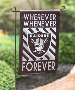 Las Vegas Raiders Whenever Wherever Forever Garden Flag