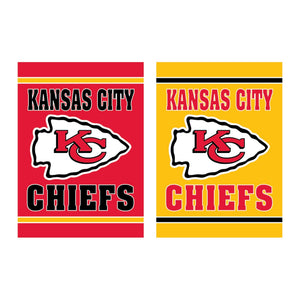 Kansas City Chiefs Double Sided Embossed Suede Garden Flag
