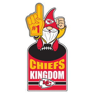 Kansas City Chiefs Gnome Metal Sign 10 x 30