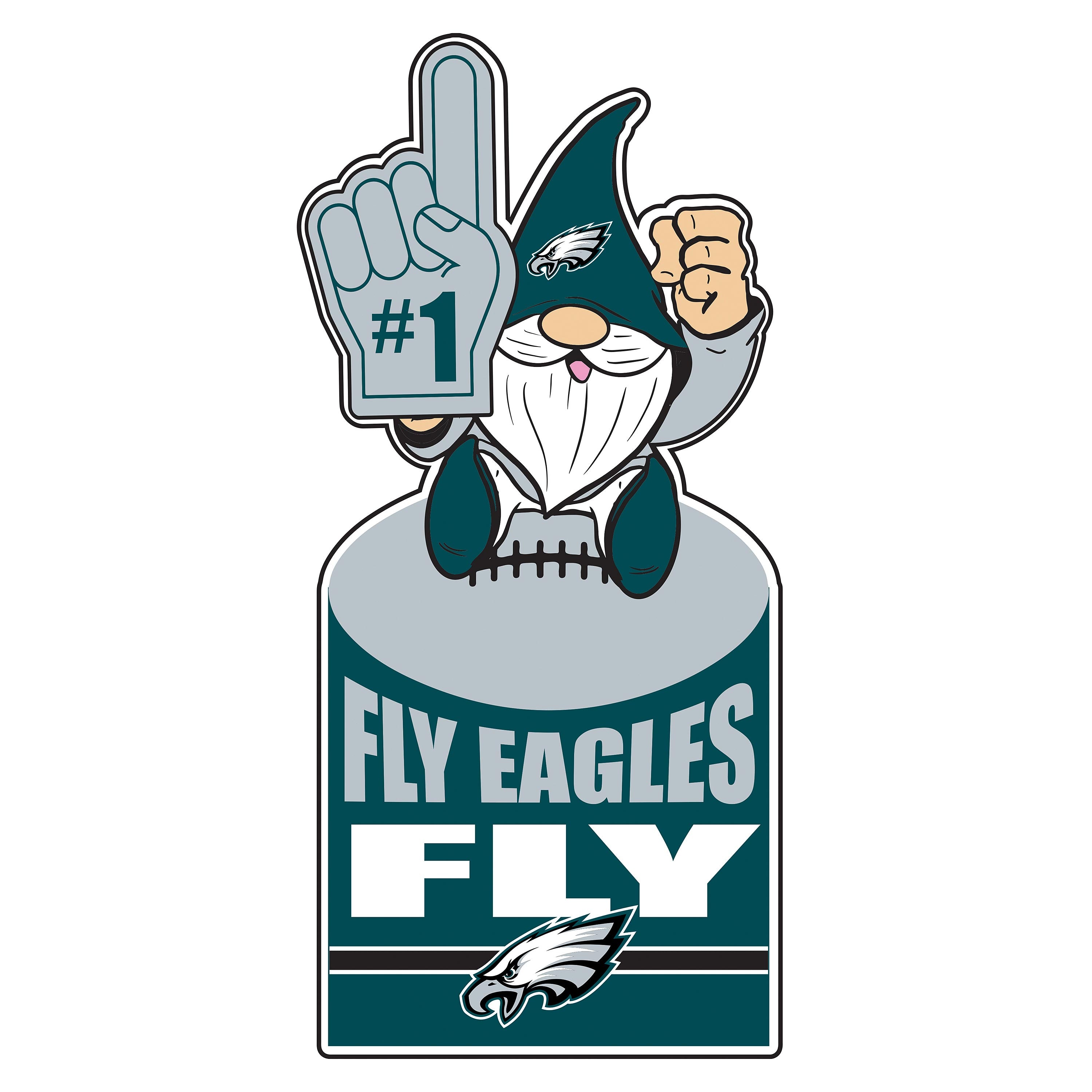 Philadelphia Eagles Gnome Metal Sign 10 x 30