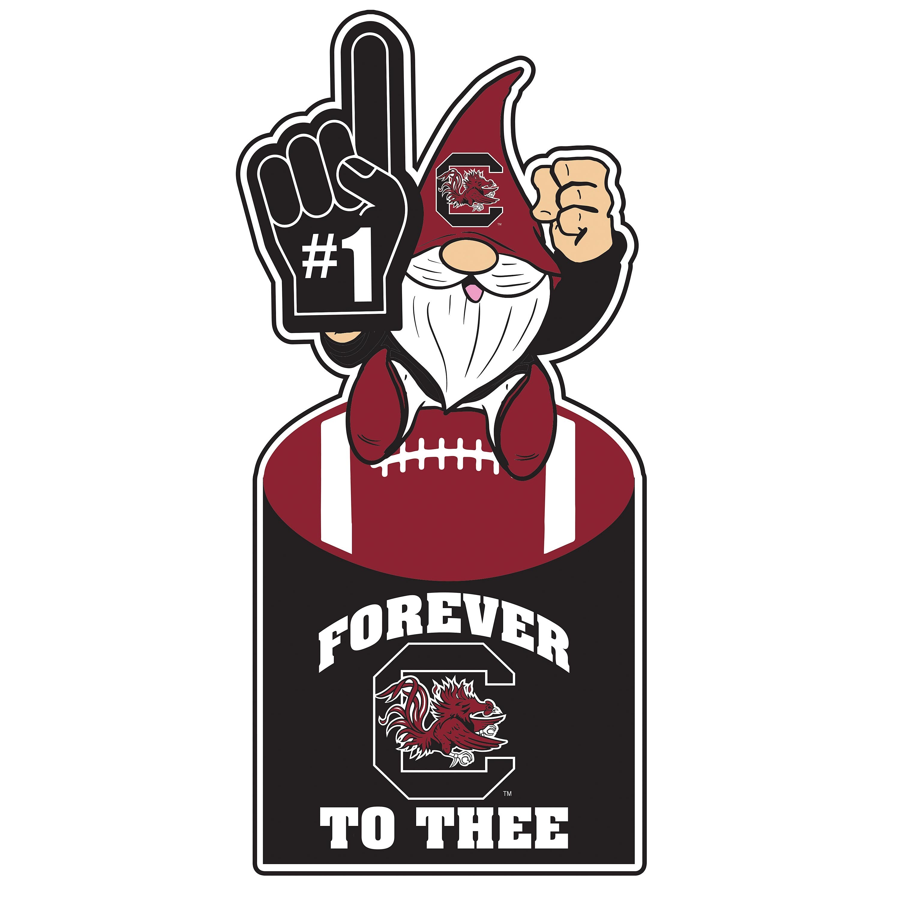 South Carolina Gamecocks Gnome Metal Sign 10 x 30