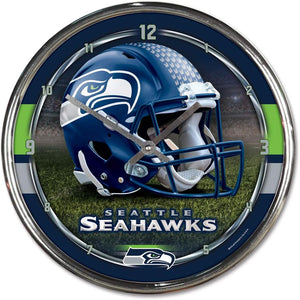 Seattle Seahawks Chrome Clocks