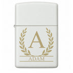 Personalized White Matte Zippo Lighter – Custom Engraved