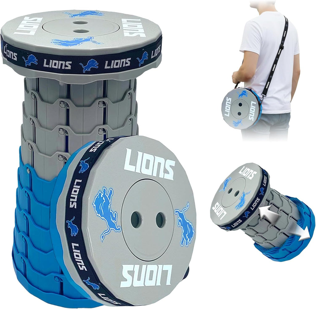 Detroit Lions Telescoping Collapsible Stool