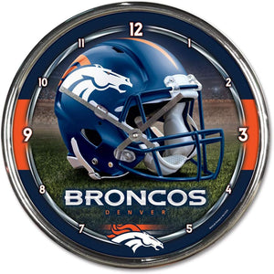 Denver Broncos Chrome Clocks