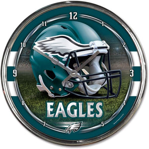 Philadelphia Eagles Chrome Clocks