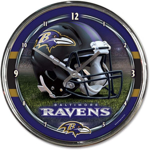 Baltimore Ravens Chrome Clocks