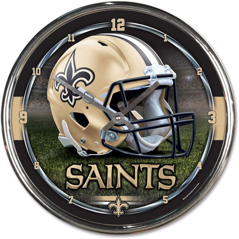 New Orleans Saints Chrome Clocks