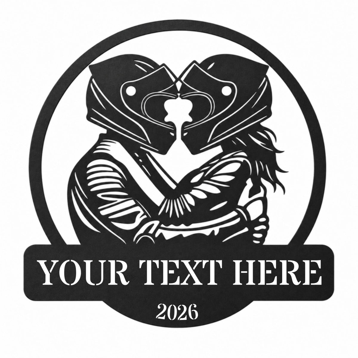 Personalized Motorcycle Couple Metal Sign – Custom Biker Wall Decor