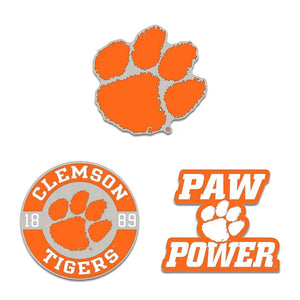 Clemson Tigers 3 Piece Enamel Pin Set