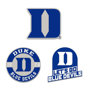 Duke Blue Devils 3 Piece Enamel Pin Set