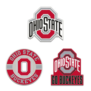Ohio State Buckeyes 3 Piece Enamel Pin Set