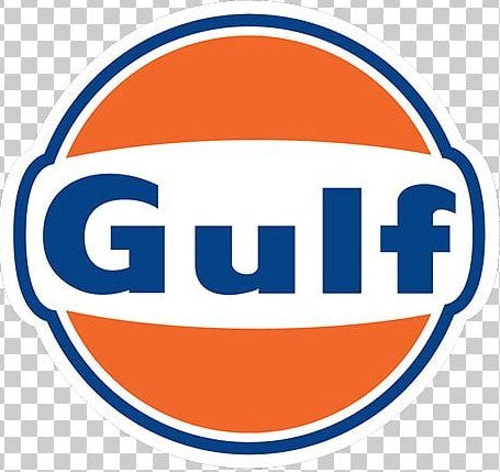 Gulf Shaped Embossed Metal Signs