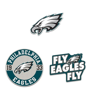 Philadelphia Eagles 3 Piece Enamel Pin Set