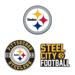 Pittsburgh Steelers 3 Piece Enamel Pin Set