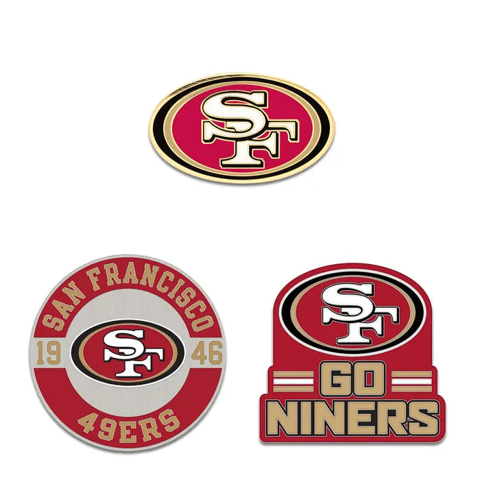 San Francisco 49ers 3 Piece Enamel Pin Set